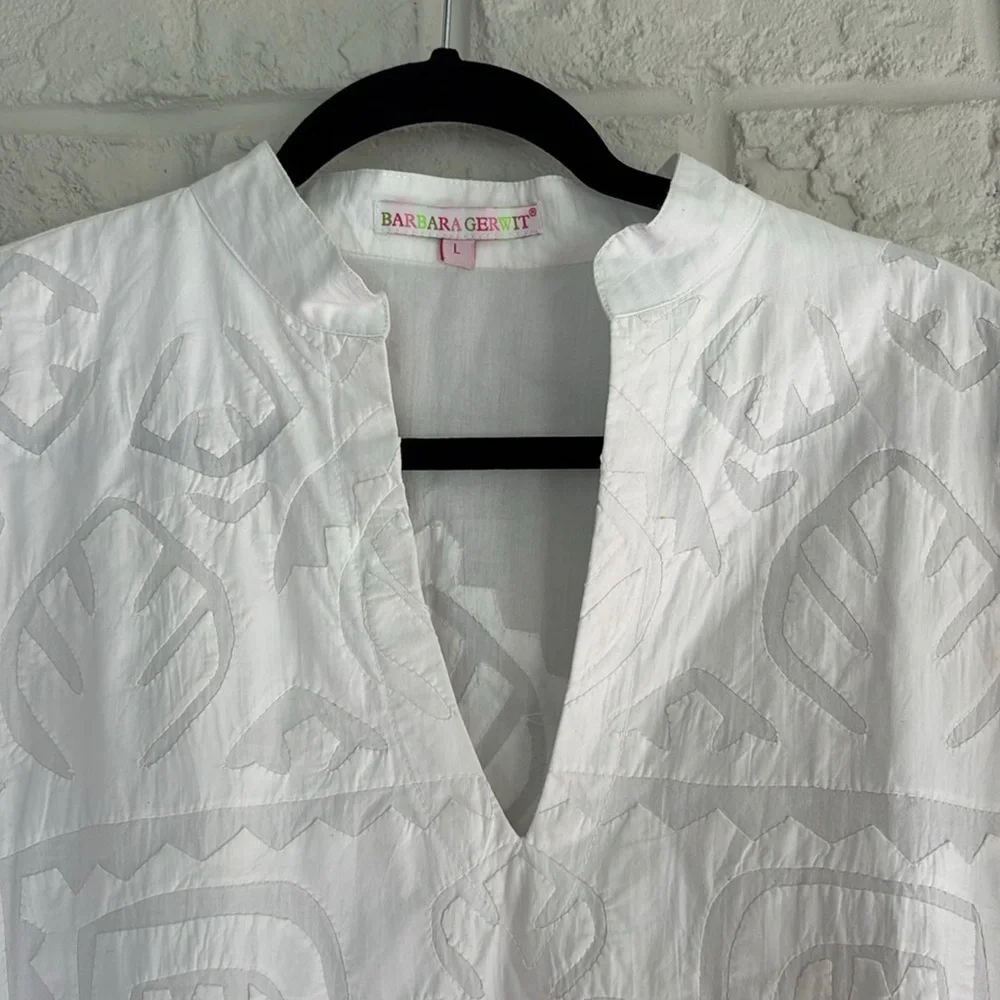 Barbara Gerwit Summer White Size Large Cover Up Tunic